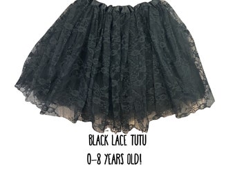 Black Lace Tutu - 2 Sizes! Tutu for Girls, Tutu skirt, Toddler Tutu, Recital Tutu, Lace Tutu, Costume Tutu, Infant Tutu, Baby Tutu Skirt