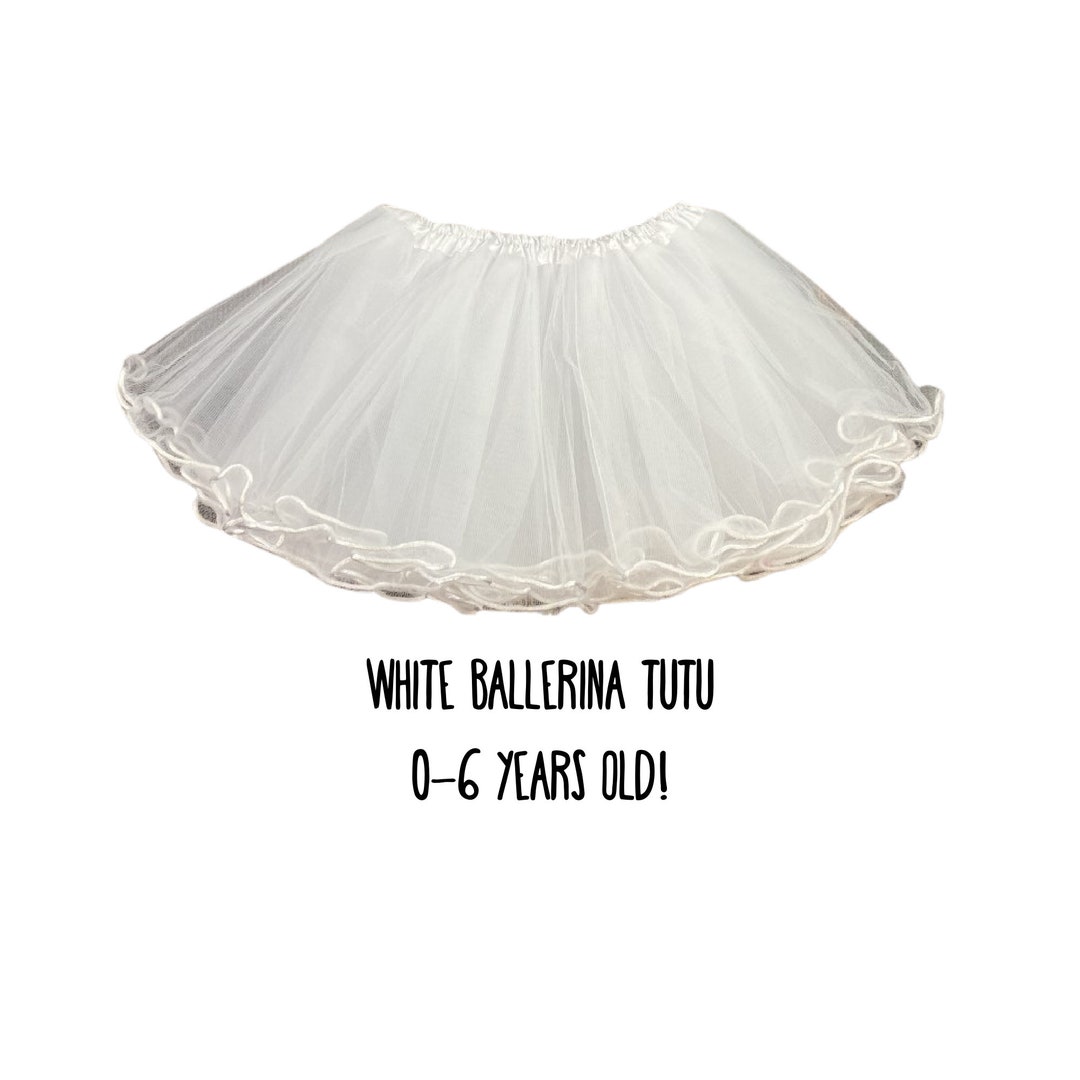White Ballerina Tutu 2 Sizes Ballet Tutu Lettuce Edge - Etsy