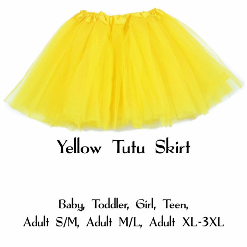 Yellow 3-Layer Tutu Skirts 7 Sizes, Baby to Plus Size Women's Tutus Fun Run Tutu, Dance Tutu, Costume Tutus image 1