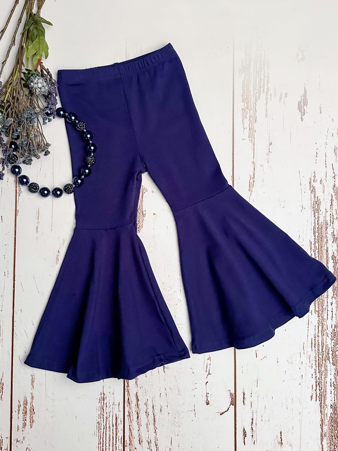 Navy Blue Bell Bottoms, Girls Bell Bottoms, Kids Bell Bottoms, Bell Bottoms for Girls, Bells