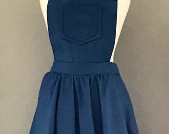 denim dungaree dress long