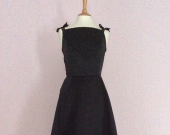 Vintage made to order black Audrey Hepburn dress