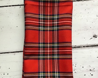 Red festive tartan plaid napkins set of 4 tableware