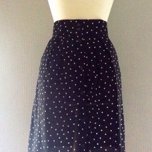Black & white polka dot high wasited button down skirts