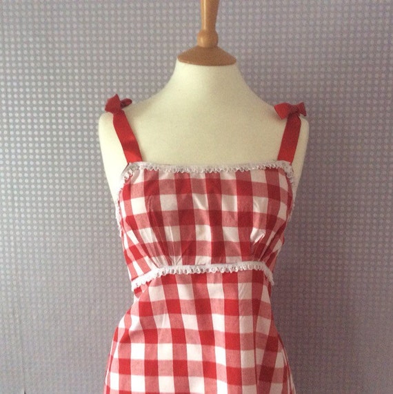 Red Pj Pattern Red and White Gingham Pj Set | Etsy UK