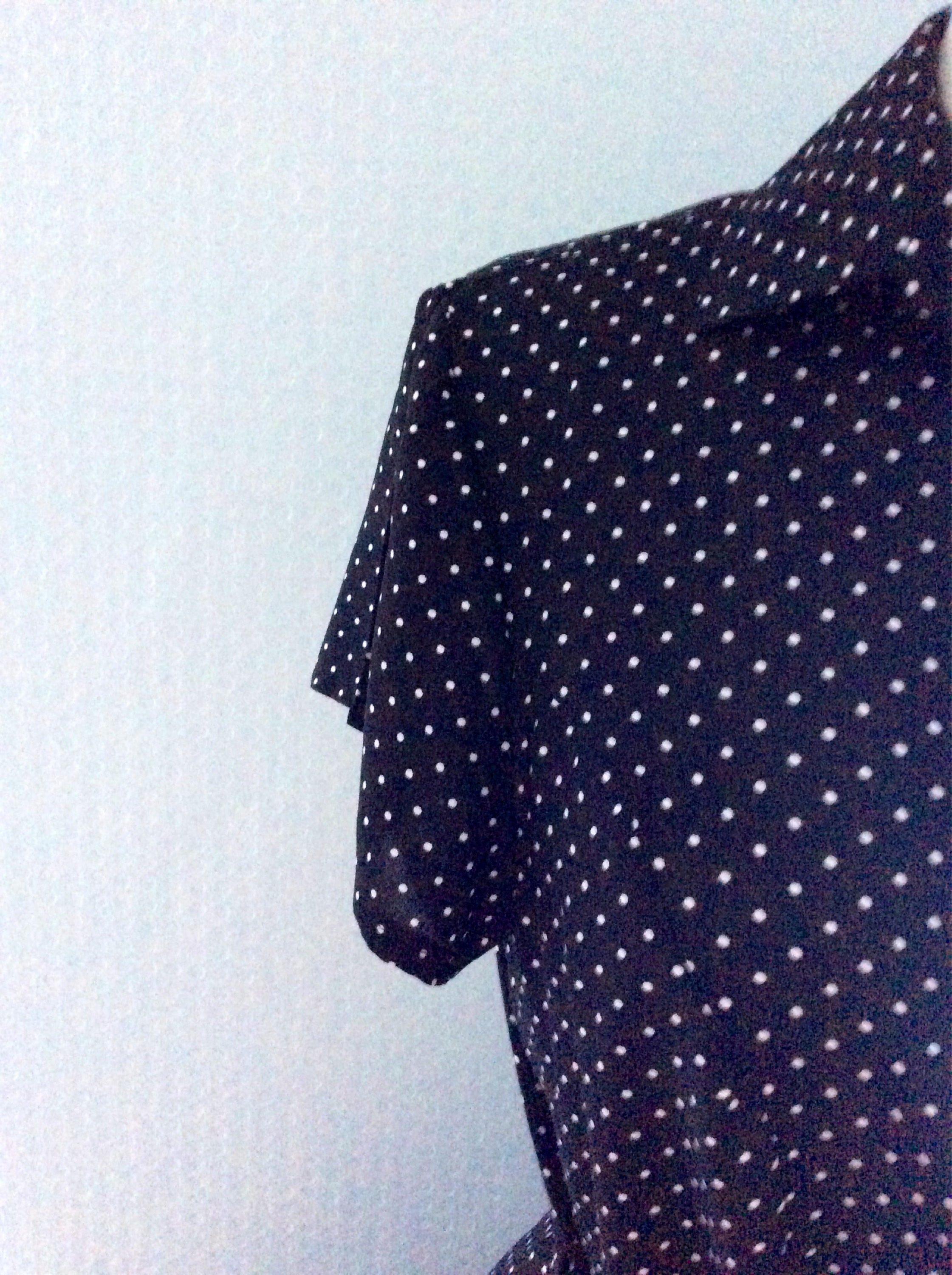 Polka Dot Black & White Shirt Dress With Belt - Etsy Polka Dot Black & White Shirt Dress With Belt - Etsy