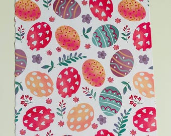 Easter egg spring table runner and tableware