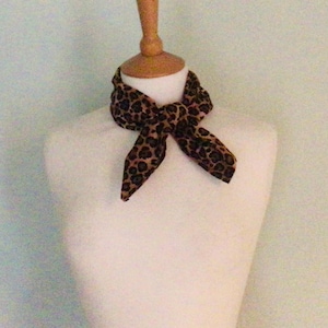 Leopard animal print necktie/neckerchief and scarf