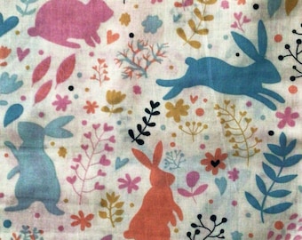 Easter spring rabbit pastel cotton tablecloth