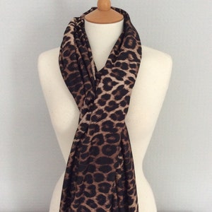Animal and leopard print scarf