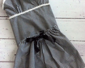 Black & white check gingham pj short and camisole sets