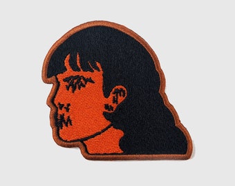 Visage #2 Iron On Patch // Iron On //  Gift ideas // Embroidered Patch