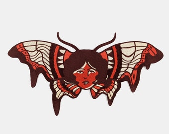 Melting Butterfly Iron On Patch // Medium Back patch // Woman Patches//  Iron On //  Gift ideas // Embroidered Patch // Laser