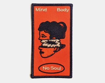 Mind Body No Soul Iron On Patch // Mind Patches// Devil Iron On // Quote Patch // Gift for Him // Gift ideas // Embroidered Patch