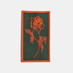 Rose Iron On Patch // Glitch Patches// Flower Iron On // Quote Patch // Gift for Him // Gift ideas // Embroidered Patch image 1