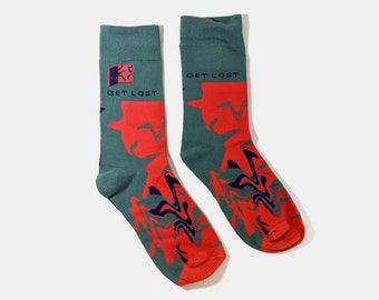Get Lost Socks /// Graphic Socks /// Cool Socks /// Fun socks /// Illustrated socks /// Original Socks