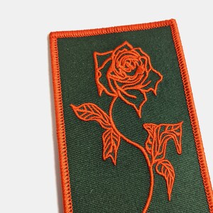 Rose Iron On Patch // Glitch Patches// Flower Iron On // Quote Patch // Gift for Him // Gift ideas // Embroidered Patch image 2