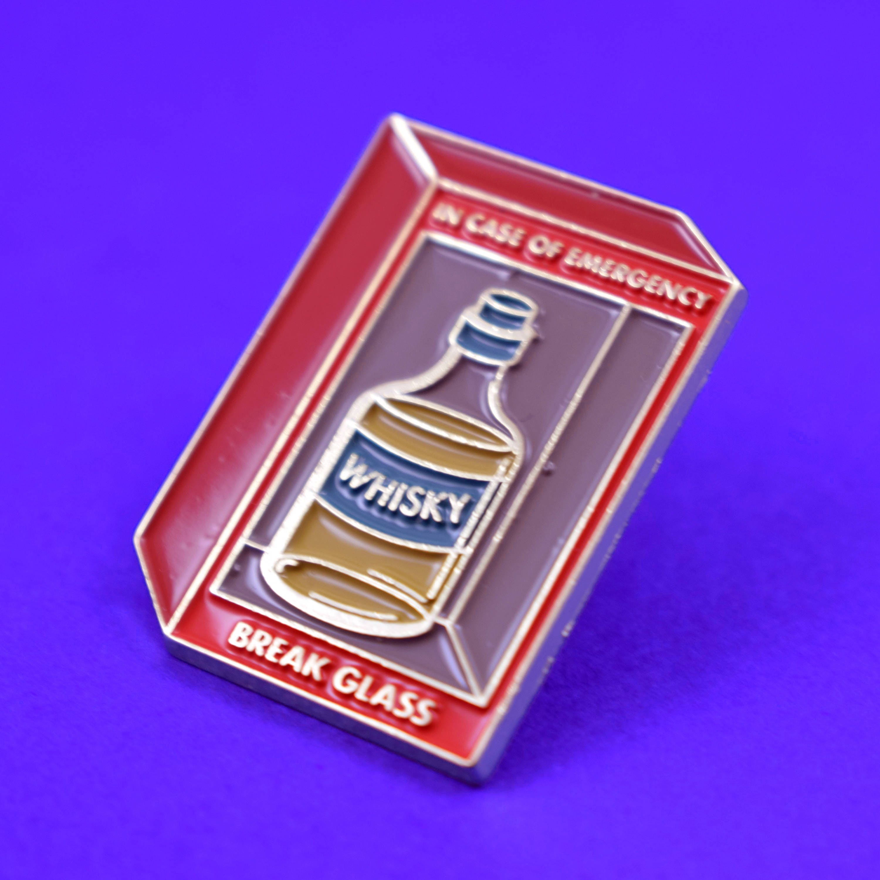 Break Glass in Case of Emergency Enamel Pin // Cute Pin // Etsy