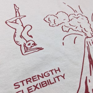 Hot Yoga T-Shirt // Satan's hot yoga // Tee // Graphic Shirt // Natural Shirt // Gift for Him // Graphic tee // Cool Shirt // Fun Shirt image 6