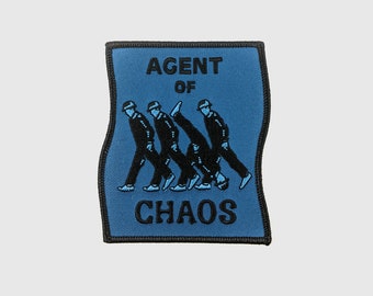 Agent of Chaos Iron On Patch // Face Patch // Chaos Patches // Absurd // Iron On // Gift for Her // Gift ideas // Embroidered Patch