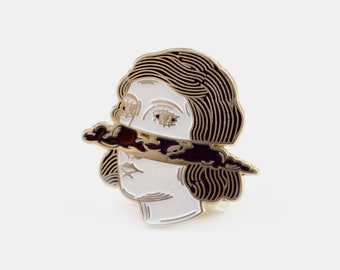 Cloud Head Enamel Pin // Woman Pin // Cute Pin // Pins //  Enamel Pin // Magic Pin // Gift for Him // Gift ideas // Lapel Pin