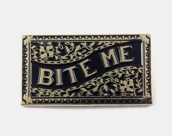 Bite Me Pin// flower pin // vintage pin // Cute Pin // Pins //  Enamel Pin // Gifts for her // Gift for Him // Gift ideas // Lapel Pin