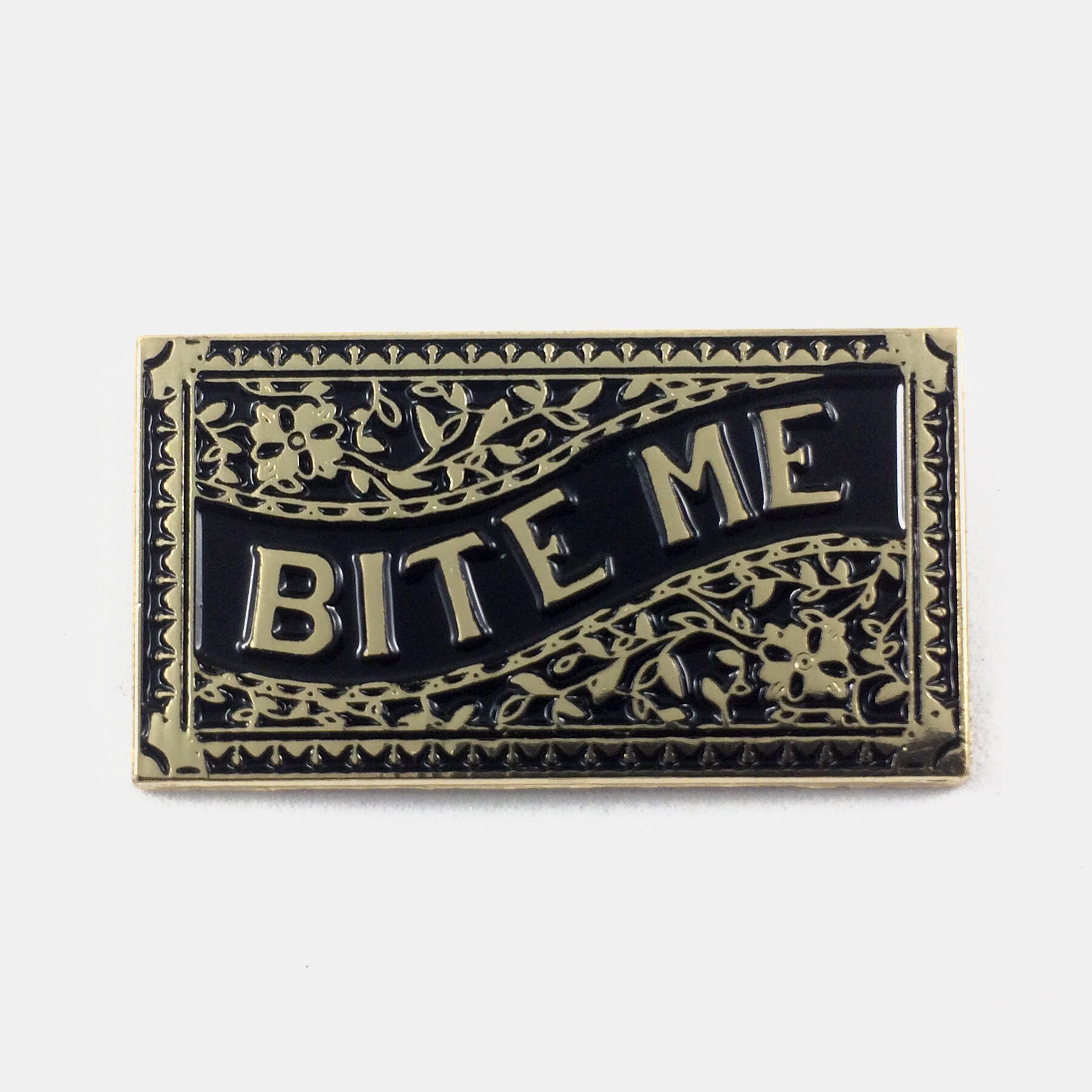 Gift for Her Hennel Paper Co PIN32 Funny Bite Me Donut Pin Rose Gold Lapel Pin