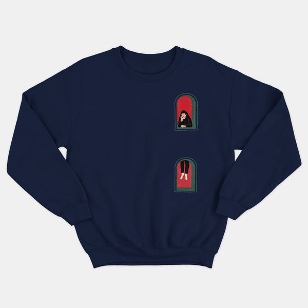 Window Watcher Sweatshirt // Embroidery // Crewneck // Graphic Shirt // Navy Shirt  // Graphic tee // Car // Ethical