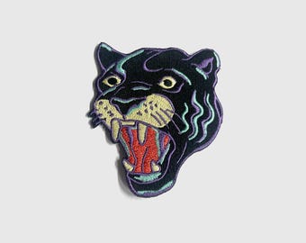 Panther embroidered Iron-on patch