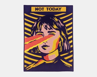 Not Today Iron On Patch // Large Back patch // Woman Patches//  Iron On //  Gift ideas // Embroidered Patch // Laser