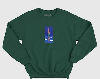 Diving Sweatshirt // Embroidery // Crewneck // Graphic Shirt // Navy Shirt  // Graphic tee // Car // Ethical