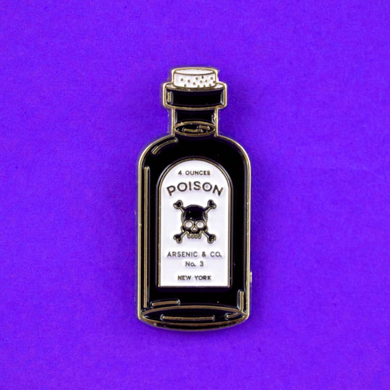 Poison Bottle Soft Enamel Pin // Cute Pin // Pins // Enamel Pin // Gifts for her // Gift for Him // Gift ideas // Lapel Pin // poison image 1