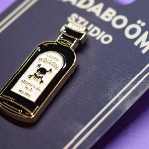 Poison Bottle Soft Enamel Pin // Cute Pin // Pins // Enamel Pin // Gifts for her // Gift for Him // Gift ideas // Lapel Pin // poison image 4