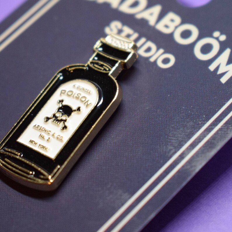 Poison Bottle Soft Enamel Pin // Cute Pin // Pins // Enamel Pin // Gifts for her // Gift for Him // Gift ideas // Lapel Pin // poison image 4
