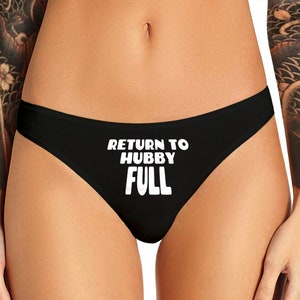Return To Hubby Full Panties Hotwife   Funny Cuckold BBC C@msl@t Bachelorette Party Bridal Gift Panty Womens Thong Panties