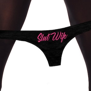 Sult Wife Panties Hotwife Cuckold Queen of Spades  Bachelorette Party Bridal Gift Hot Wife Womens Panty Thong Lingerie