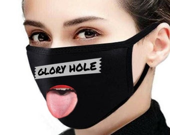 Glory Hole Mask, Gag Gift, Funny Face Mask, Glory Hole Facemask, Gag Gifts, Glory Hole Face Mask Funny Stocking Stuffer