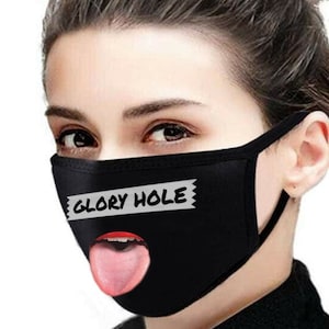 Glory Hole Mask, Gag Gift, Funny Face Mask, Glory Hole Facemask, Gag