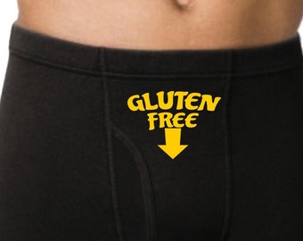 Gluten Free Mens Underwear Funny Gift For Him Boyfriend Husband Groom Anniversary Valentines Day Mens Boxer Briefs Underwear