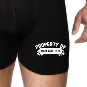 Property Of Boxers, Personalized Gift For Him, Gag Gift, Gift For Boyfriend, Gift For Husband, Custom Mens Underwear