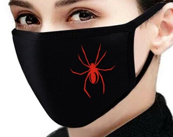 Spinnen Gesichtsmaske, wiederverwendbar, zweilagig, waschbare Maske, Reisemaske, Staubmaske, Allergiemaske, lustige Gesichtsmaske