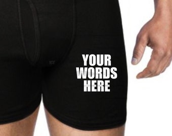 Personalized Mens Underwear Custom Funny Gift For Him Boyfriend Husband Groom Anniversary Valentines Day Mens Boxer Briefs Underwear