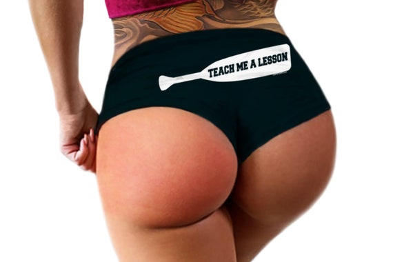 Teach Me A Lesson Panties BDSM   Collared Submissive Panties Booty Funny Bachelorette Gift Booty Womens Underwear