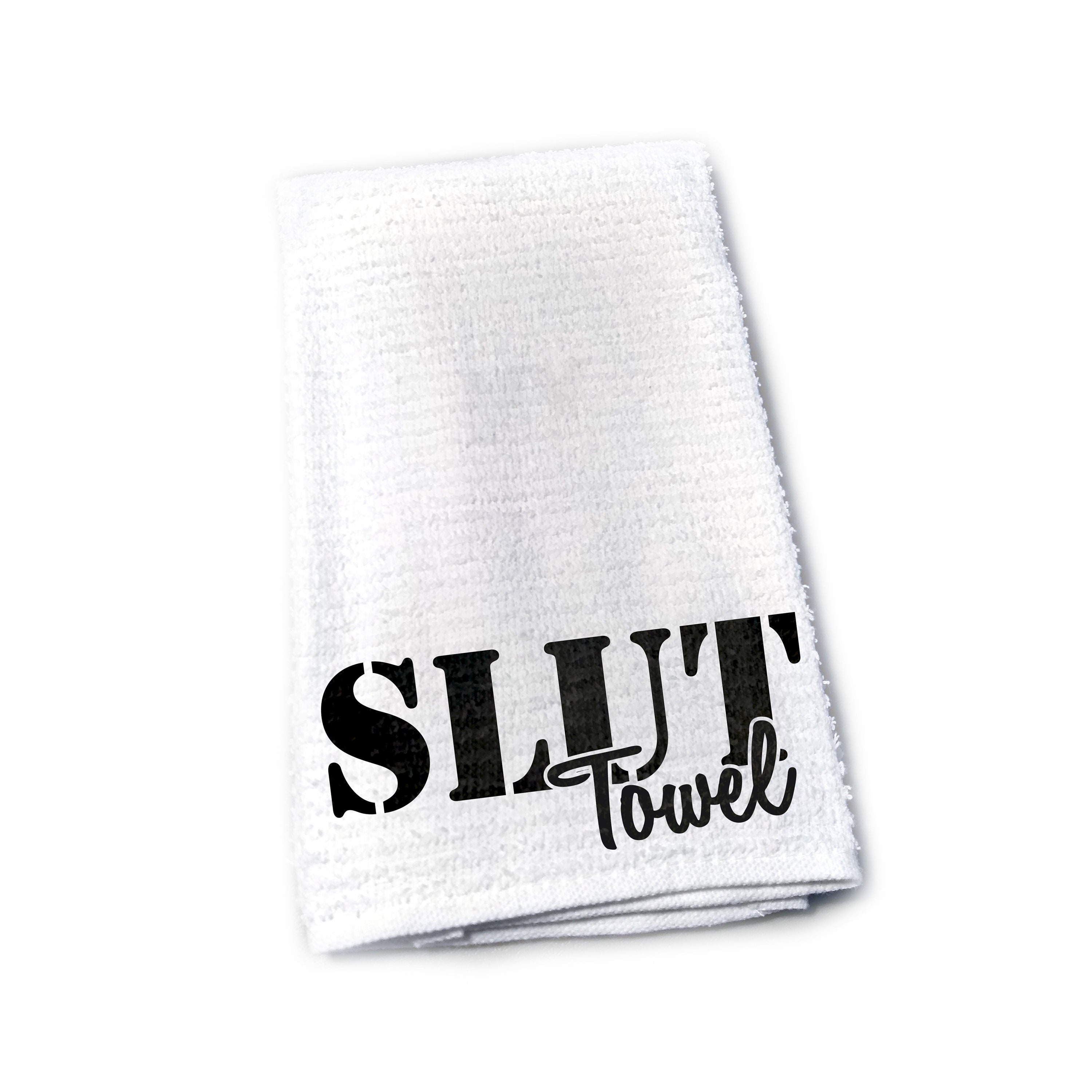 Slut Towel After Sex Towel Funny Gag Gift for Boyfriend image