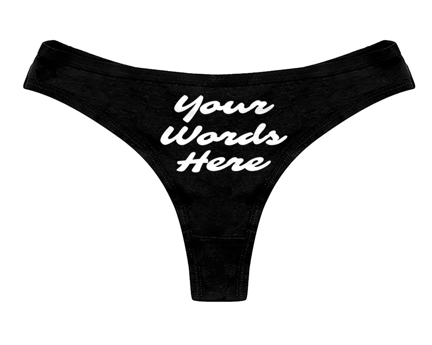 Custom Personalized Thong Panties With Your Words Custom Printed Sexy ...