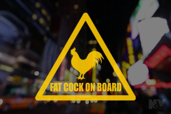 Fat C@*! On Board Car Warning Decal Laptop Sticker Car Decals  Appliance Funny Decal Window Sticker