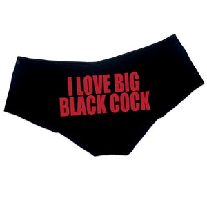 I Love Big Black Cock Panties Queen Of Spades Panties Black Cock Slut Queen Of Spades BBC Panties Cuckold Booty Womens Underwear image 3