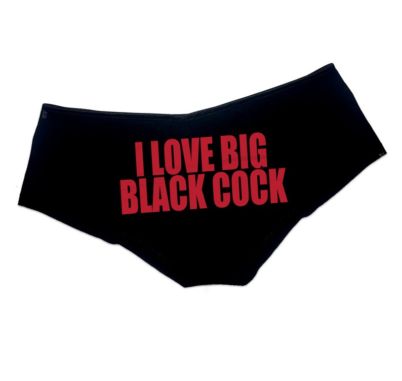 I Love Big Black Cock Panties Queen Of Spades Panties Black Cock Slut Queen Of Spades BBC Panties Cuckold Booty Womens Underwear image 3