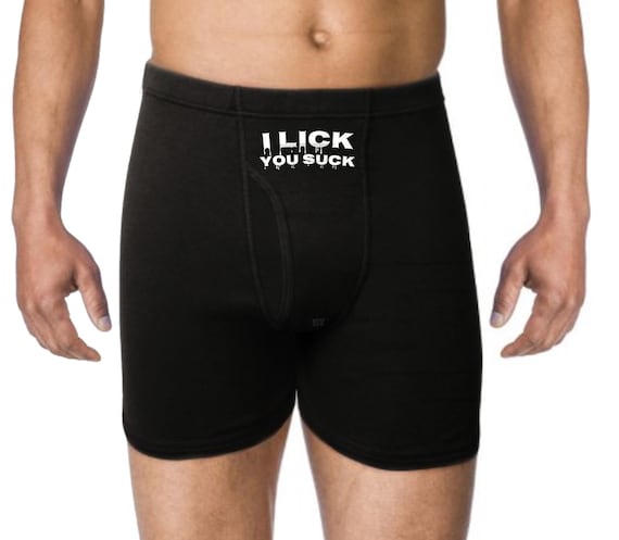 I Lick You Suck Mens Underwear Funny Gift For Him Boyfriend Husband Groom Anniversary Valentines Day Mens Boxer Briefs Underwear