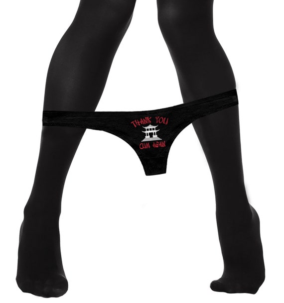 Thank You C@m Again Panties Funny   Naughty Bachelorette Party Bridal Gift Panty Womens Thong Panties
